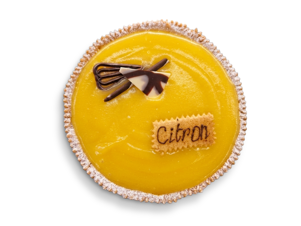 gateau citron vue dessus